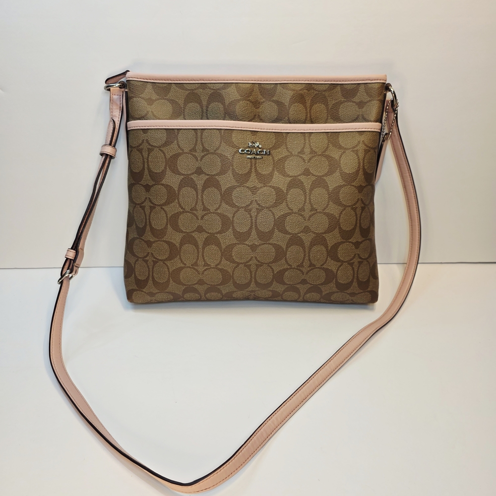 Coach Brown and Pink Crossbody Bag